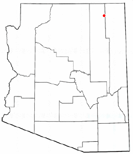 Location of Chilchinbito, Arizona
