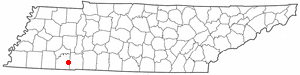 Location of Stantonville, Tennessee