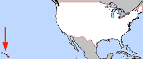 Map of the U.S. with Hawaii highlighted