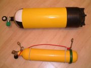 12 litre and 3 litre steel diving cylinders