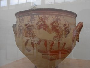 Krater (mixing bowl), 6th century BC, National Archaeological Museum, Athens