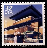 The Robie House, as featured on a USPS stamp