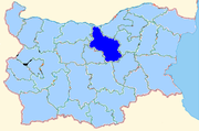 Veliko Turnovo province shown within Bulgaria