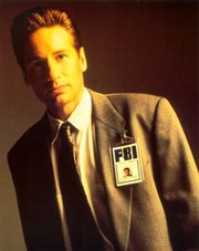 Duchovny as Fox Mulder on The X-Files