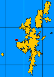 Papa Stour shown within Shetland Islands