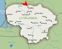 Joniskis on the map of Lithuania