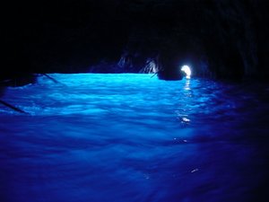 The inside of the Blue Grotto