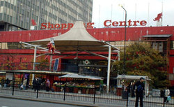 The current shopping centre, scheduled for demolition in 2010