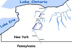 Map of Genesee River