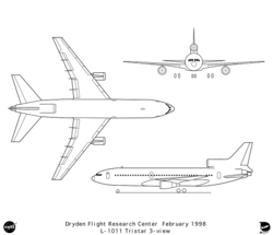 Orthographic diagrams of L-1011 exterior