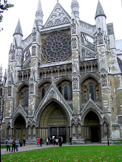  The north entrance of Westminster Abbey