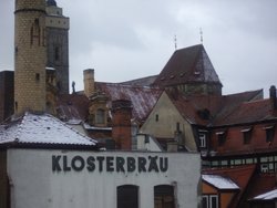 The Klosterbru brewery, and the rooftops of Bamberg.