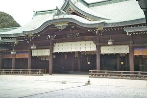 The central temple where the Meiji emperor is enshrined.