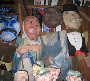 Puppets found in the Bread & Puppet Museum in Glover, Vermont