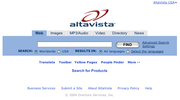 AltaVista home page, 2004