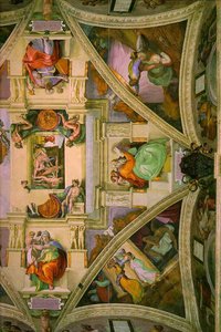 Right section of the ceiling, after restoration