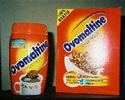 Ovomaltine product in their typical orange outfit