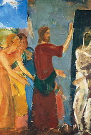 Lazarus raised from the grave by , painting by the  artist  (c. )
