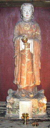 Sculpture of Prince Shotoku in Asuka Dera, 