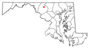 Location of Woodsboro, Maryland