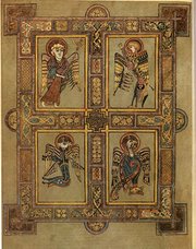 The symbols of the four Evangelists are here depicted in the 