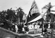 On August 12, 1898, the flag of the Kingdom of Hawai‘i over ‘Iolani Palace was lowered to raise the United States flag to signify annexation. Native Hawaiians began a period of mourning.