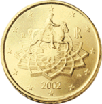 Italian euro coin depicting Marcus Aurelius