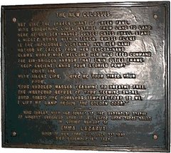 The plaque at the Statue of Liberty