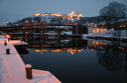 Halden's fortress and new town bridge.