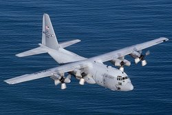 C-130 Hercules; in production since the 1950s, now as the C-130J