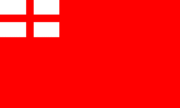 English Red Ensign as it appeared in the seventeenth century.