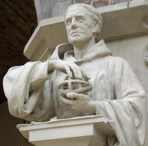 Statue of Roger Bacon in the 