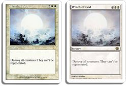 The old and the new card frames