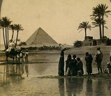 The Great Pyramid of Giza in a 19th century photo