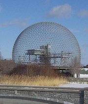 The American Pavilion of Expo '67, by R. Buckminster Fuller, now the Biosphre, on , 