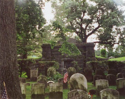 Washington Irving's grave (one with the flag in front of it)