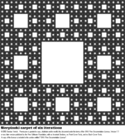 Sierpinski carpet of using a  of six iterations.
