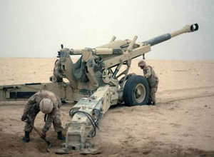 The M198 Howitzer during the Persian Gulf War
