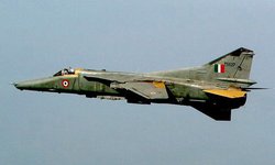 An Indian Air Force MiG-27 Flogger. Photo taken during Cope India '04, an exercise with the US Air Force. Photo courtesy USAF and IAF.