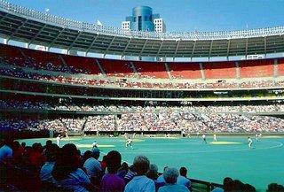 A baseball game at Riverfront Stadium in 1992