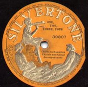Single side Silvertone Record, c. 1909