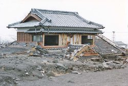 Devastation from Mt. Unzen's 1991 eruption