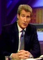 Jeremy Paxman hosting BBC Newsnight