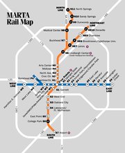 MARTA rail map