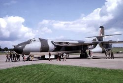 Camouflaged Valiant at Filton airfield, Bristol, England. Date unknown