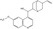 Molecular structure of quinine