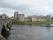 , built in the , lies alongside the . Thomond Bridge also still stands, seen on the left of this photograph.