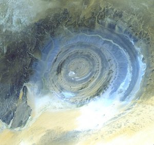 Satellite picture of the Richat Structure