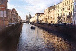 One of St Petersburg's many canals