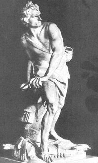 's David (1623–24): Baroque freeze-frame stopped action, contrapposto and theatrical emotion